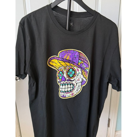 New Era Other - New Era Los Angeles Lakers Sugar Skull Graphic T-Shirt Mens XL Black NBA‎ Tee